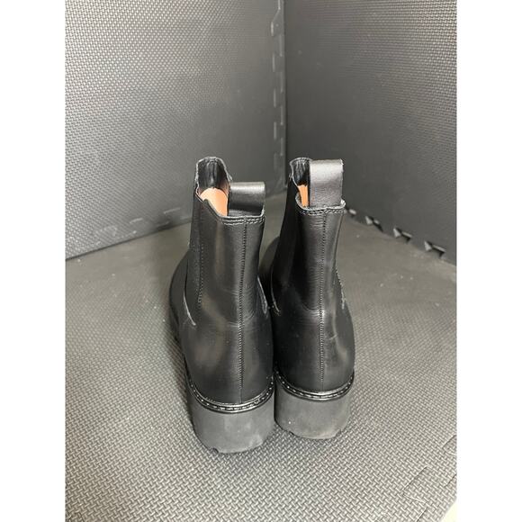 J.CREW LUG-SOLE CHELSEA BOOTS IN‎ LEATHER BLACK CHUNKY GRUNGE MOTO SIZE 10M - Picture 7 of 9